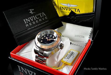 Invicta 16963 Reserve 52mm Hydromax Black Dial Rose Gold Tone Bezel ...