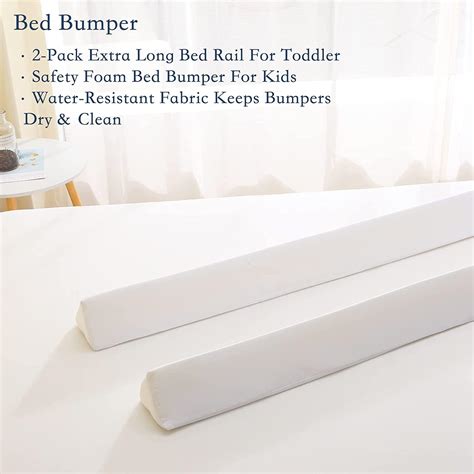 Truwelby Toddlers Bed Bumpers 2-Pack 56" Foam Safety Bed Rail Bed Bumpers for Toddlers & Kids ...