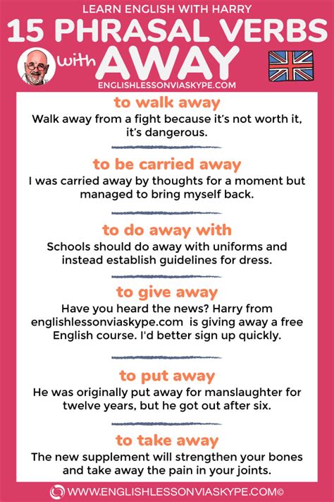 15 Phrasal Verbs with Away - Learn English with Harry 👴