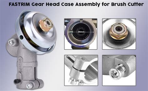 FASTRIM Gear Head Case Assembly for Brush Cutter Fit for 28mm Shaft ...