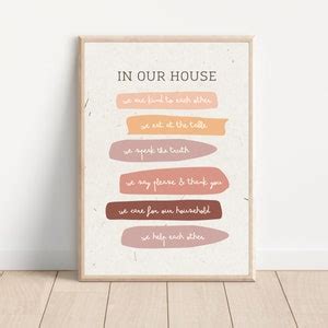 Buy Our House Rules Poster, Montessori Poster, Family Rules, Montessori ...