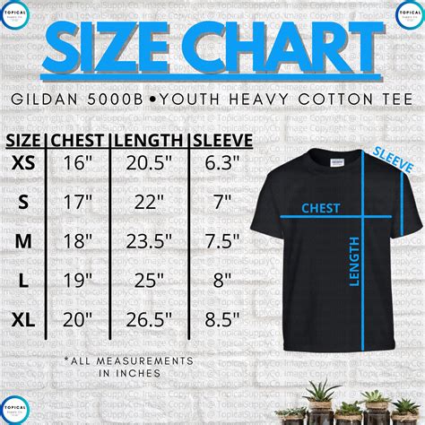 T Shirts Youth Size Chart at Eleanor Noel blog