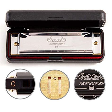 JSL Harmonica, Standard Diatonic Key of C 10 Holes 20 Tones Blues Mouth ...