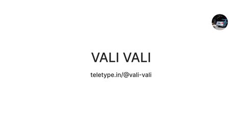 VALI VALI — Teletype