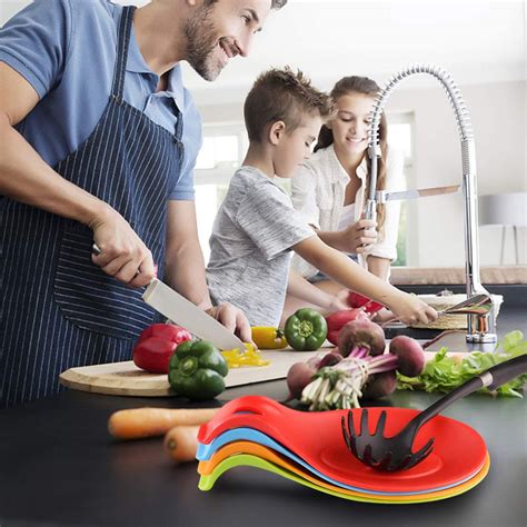 Silicone Utensil Rest For Multiple Utensils,heat Resistant Spoon ...