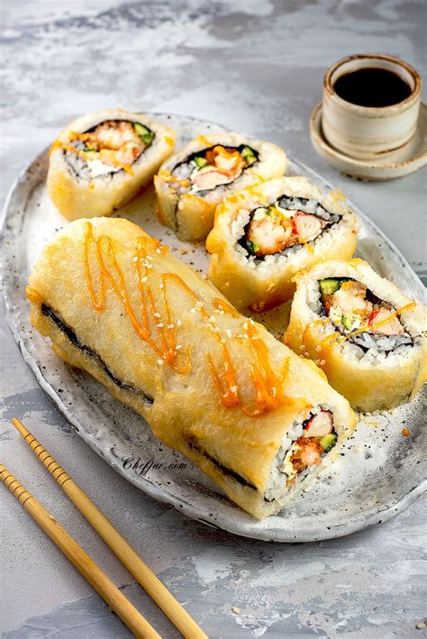 Godzilla Roll (Fried Shrimp Tempura Roll) - Chefjar