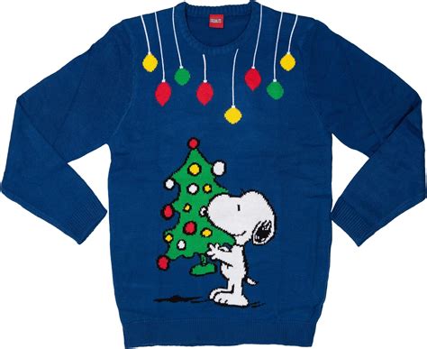 The Peanuts Weihnachtspullover Unisex - Snoopy Winter Strick Pullover ...