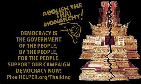 Thai democracy defender fund - we abolish the monarchy in Thailand