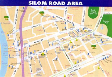 Map Of Silom Road Bangkok