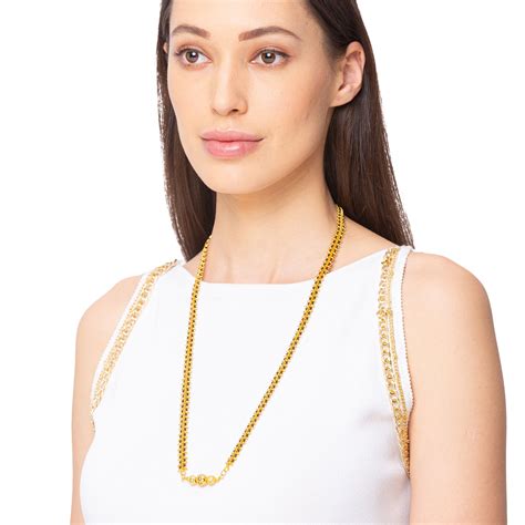 Buy Digital Dress Room Long Mangalsutra One Gram Gold Plated South ...