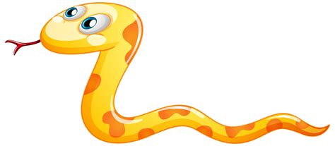 A yellow snake cartoon character 1429625 Vector Art at Vecteezy