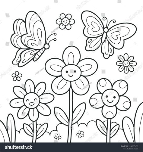 Cute Flower Coloring Pages