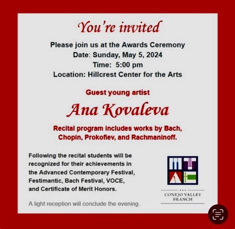 Young Artist and Award Ceremony, Conejo Valley, Thousand Oaks, 5 May ...