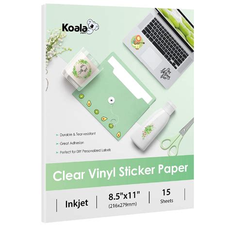 Koala 95 Clear Sticker Paper For Inkjet Printer Waterproof Clear ...