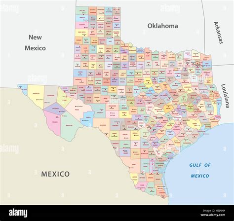 Texas oklahoma map hi-res stock photography and images - Alamy