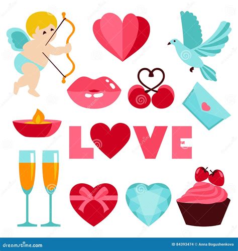 Vector Illustration of Valentines Day Symbol Stock Vector - Illustration of paper, angel: 84393474