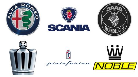 Famous Car logos with a Crown