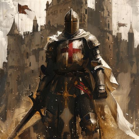 Download Medieval Knight, Golden Soldiers, Battlefield. Royalty-Free Stock Illustration Image ...