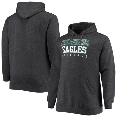 Men's Fanatics Branded Heathered Charcoal Philadelphia Eagles Big ...