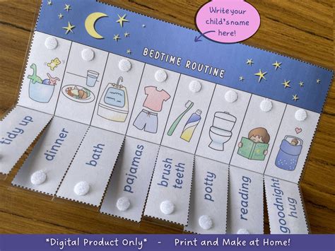 Editable Infant Bedtime Routine Chart - Chore & Routines Printable