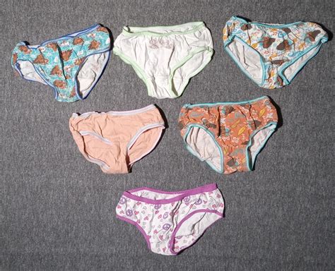 Lot of 6 Little Girls Panties Underwear Size 4 Various Colors Patterns ...