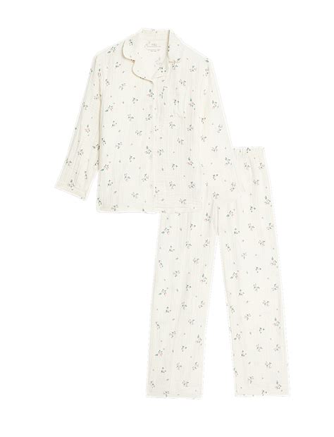 Buy Pure Cotton Floral Pyjamas (1-16 Yrs) at Marks & Spencer