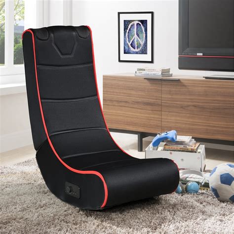 IMKHK Folding Gaming Rocker Floor Chair with 2 Built-in Audio Speakers ...