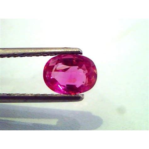 1.25 Ct Unheated Untreated Natural Old Burma Mines Ruby Gemstone