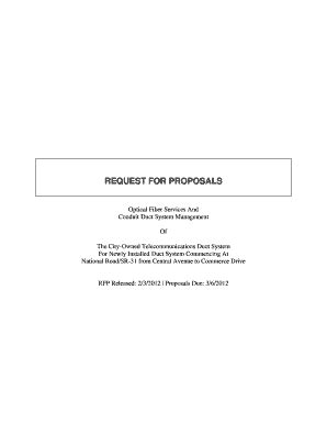 Fillable Online columbus in city of columbus request for proposals form ...