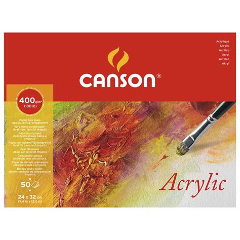 CANSON ACRYLIC PAD 4SG 50 SHEETS 400 GSM 24 x 32 CM (200807412 ...
