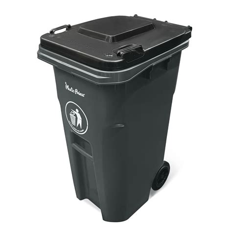 65-Gallon Rollout Container, Gray | Plastic Express Inc.