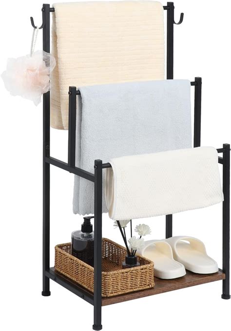 Amazon.com: KELIXU Free Standing Towel Rack, 3-Tier Towel Stand for ...