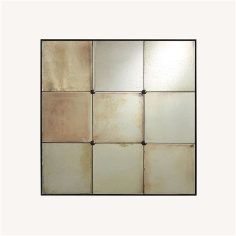 Pottery Barn Markle Antique Glass Panel Mirror - AptDeco