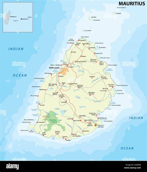 Mauritius map hi-res stock photography and images - Alamy