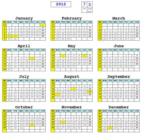Welcome: Calendar 2012