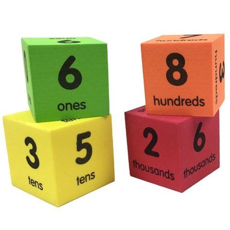 EAI Education QuietShape Place Value Cubes: Ones to Thousands - Set of ...