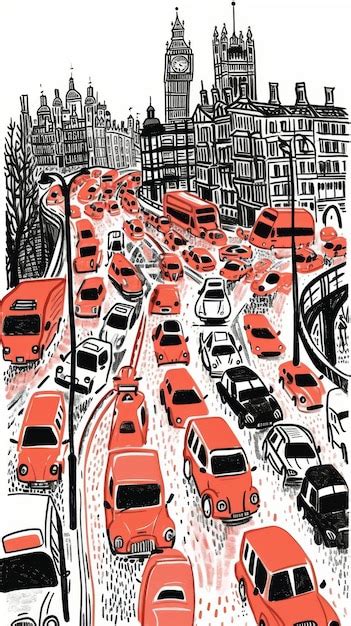 Busy City Drawing 的图像结果