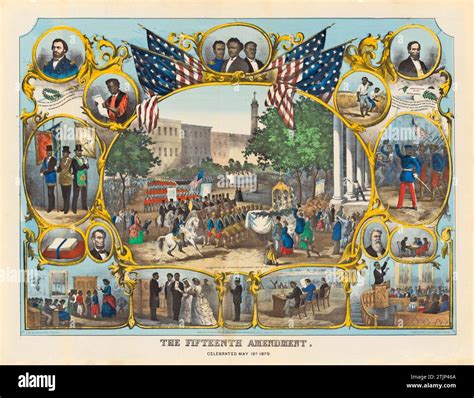Illustration depicting the Fifteenth Amendment by an unknown artist ...