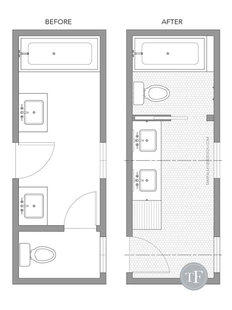 BATHROOM FLOOR PLAN - BEFORE AND AFTER - SMALL CHANGES WITH BIG ...