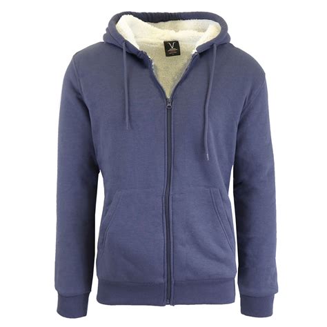 Men's Sherpa Fleece Lined Zip-Up Hoodie - Walmart.com