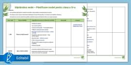Săptămâna Verde Clasa 3/III - Model Planificare - Twinkl