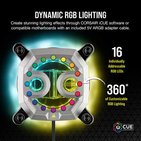 CORSAIR Hydro X Series XC7 RGB Silver CPU Water Block
