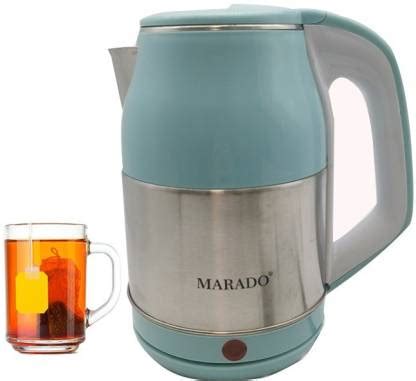 WAIT2SHOP 2 Litre Double Wall Kettle Stainless Steel Inner Body / Cool ...