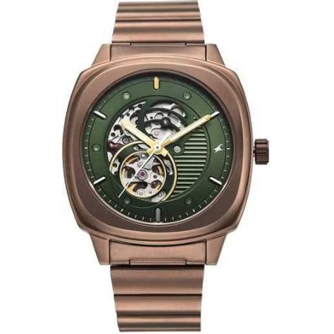 Grab this Fastrack 3333qm02 Automatics Collection Green Dial Brown Guys ...