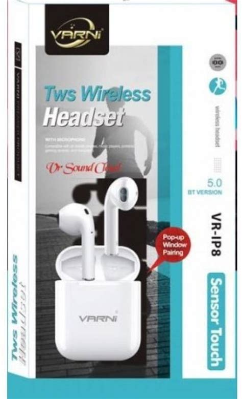 Varni VR-IP8 WHITE BLUETOOTH EARBUDS PACK OF 1 Bluetooth Price in India ...