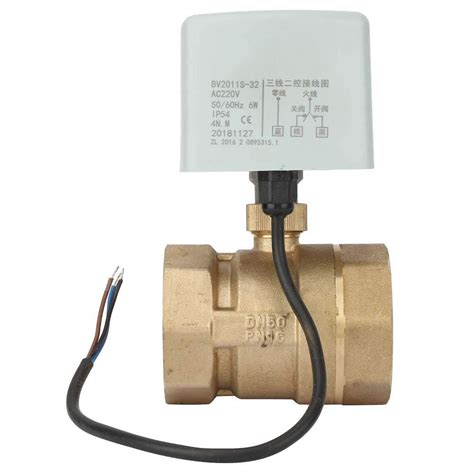 Buy Motorized Ball Valve,AC220V DN50 2 Inch 2-Way 3-Wire High Strength ...