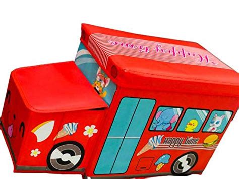 Sunshine School Bus Storage Box (Size : 30 X 60 cm, Color : Red ...