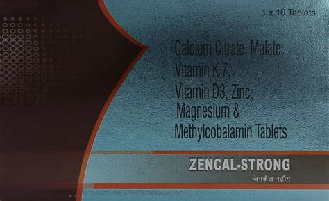 Zencal Strong Strip Of 10 Tablets: Uses, Side Effects, Price & Dosage ...
