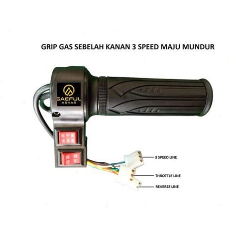 Jual Grip gas tombol 3 speed maju mundur sepeda listrik sebelah saja ...