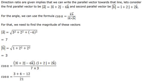 The direction ratios of two lines are